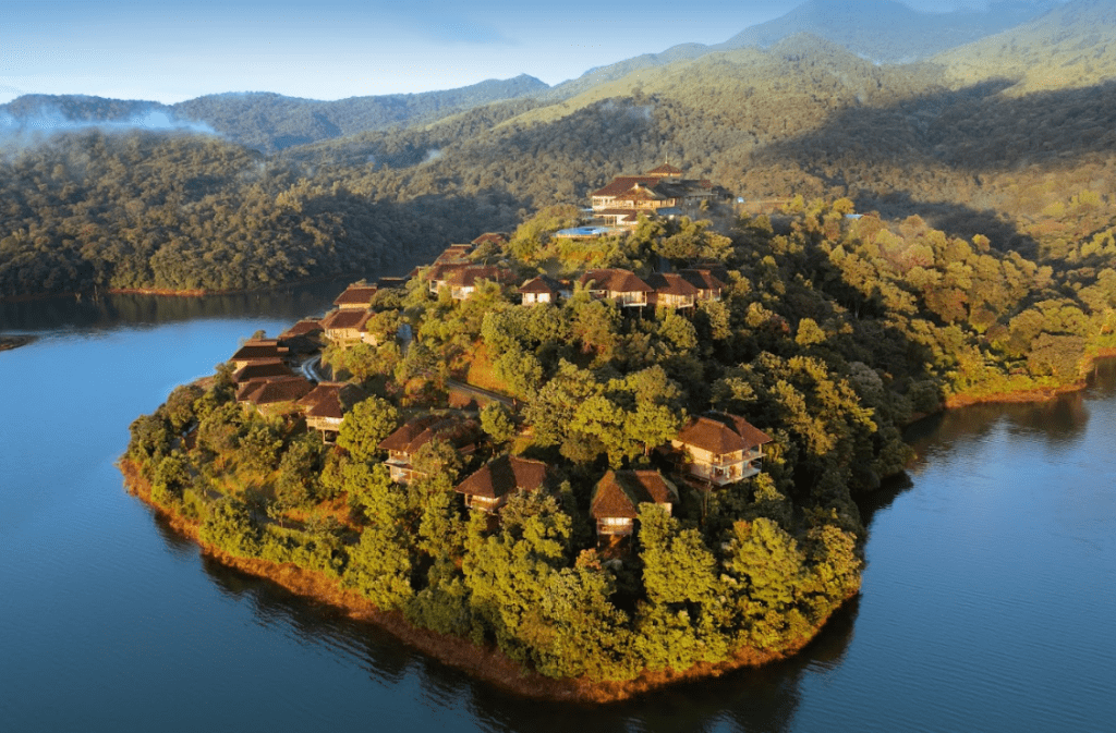 A 5-star resort in Kerala, Mountain Shadows Wayanad as seen from a drone's view